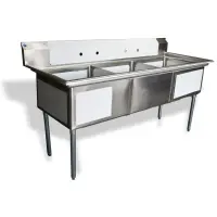 Universal LJ2424-3 - 77" Three Compartment Sink - NSF Certified